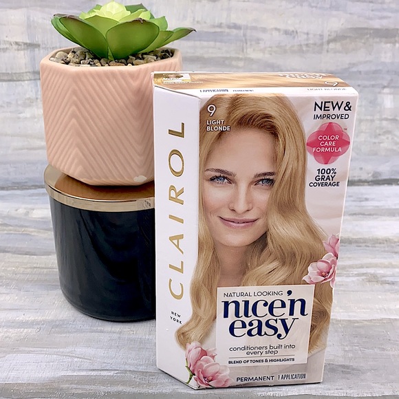 NWT Clairol Nice ‘n Easy 9 Light Blonde Permanent Hair Color Gray Coverage NIB - Picture 10 of 10